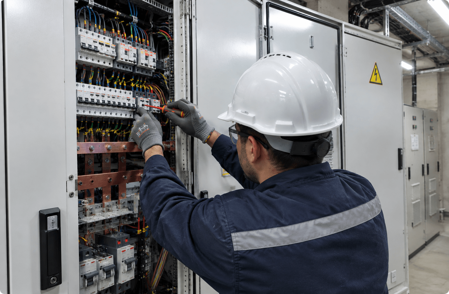 Elektrik tesisatı uygulamasından bir kare